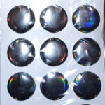 Заглушка места установки орнамента "Кружок" цвет чёрный голограф. набор 15шт D=1,6см 34867 (3716)