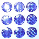 Заглушка места установки орнамента "Кружок" цвет фиолетов. голограф. набор 15шт D=1,6см 34850 (3715)