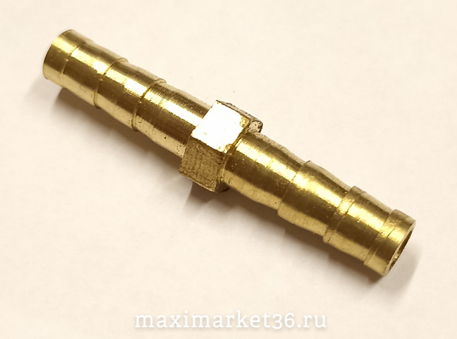 Соединитель-трубка латунь с ёршиком D=4 PR-0803