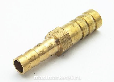 Соединитель-переходник латунь. с ёршиком D=4-6 PR-0805