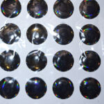 Заглушка места установки орнамента "Кружок" цвет чёрный голограф. набор 24шт D=1,2см 53196 (5809)