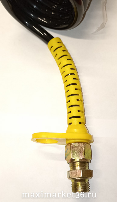 Шланг пневмотический(воздушный) 7,5 м (черный )желтКОНЦЫ штуцер М16 -1952/PR-1277 (5410-5009052 Мар)