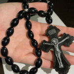 Амулет-керамические чётки + Деревянный ТОЛСТЫЙ крест