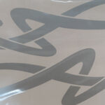 Наклейка боковая "MERSEDES" 45х45см на угол окна груз. машины цв.серебро ПАРА 49151 (5393)