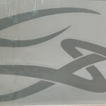 Наклейка боковая "SCANIA" 40х46см на угол окна груз. машины цв белый ПАРА 65144 (7070)