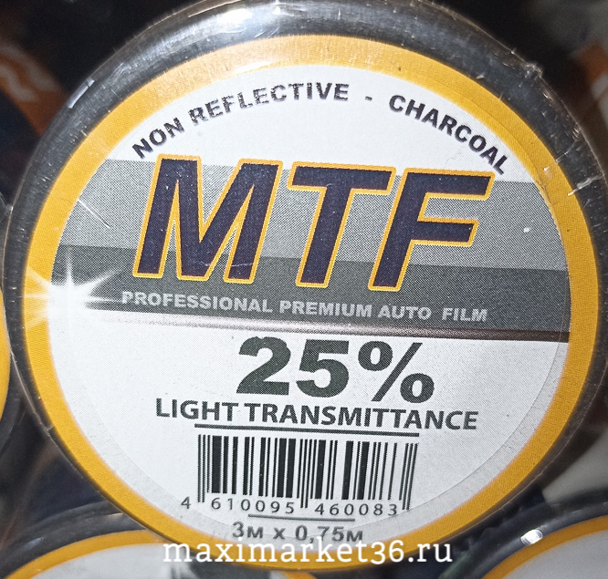 Плёнка тонировочная MTF Китай 0,75м 25%