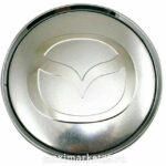 Наклейки на колпак ступицы с эмблемой D=56мм MAZDA (4шт) ВЫПУКЛЫЕ ХРОМ