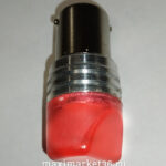 Автолампа P21W (BA15s-одноконтактная) 9 SMD (3528) ЛИНЗА RED 12V МОРГАЮЩАЯ Д(S0028)