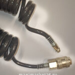 Шланг для подкачки(краскопульта) с быстросъёмом  10м 5х8 чёрный D=80 мм(для продувки пыли) -3388