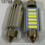 Автолампа C30W (SV8.5/8) 39мм (салонная) 6 SMD (7020) + обманка + радиатор 24V(Y0006-39-24V)