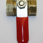 Соединитель для шлангов бронзовый с резьбой 1/4 внутренняя-внутренняя с краном PR-0503