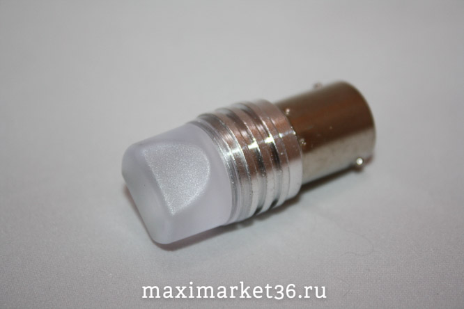 Автолампа P21W (BA15s-одноконтактная) 6 SMD (3528) ЛИНЗА WHITE 12V Д(S0027)