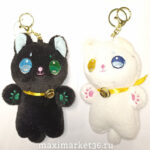 Пушистик- КОШЕЧКА меховая на карабине (Турецкая Ангора)