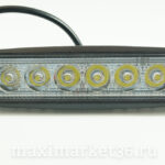 Фара диодная-ходов.огонь прямоуг 20смх4см 6 Cree SMD 18W 12-24Vчёрн кор (1шт)(07typ) G0036 PR-0252