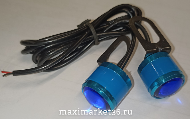 Ходовые огни ЛИНЗА-БОЛТ МОРГАЮЩИЕ 3 SMD FLASH 12VСИНИЕ(Орлиный глаз)СТРОБОСКОП JZD-03BS