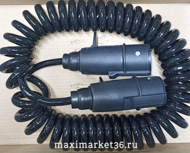 Кабель электрический эластомер 5,5м пласт7-пиновый чёрн.-1209