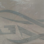 Наклейка боковая "ГАЗ" 38х44см на угол окна груз. машины цв серебро ПАРА 49175 (5395)