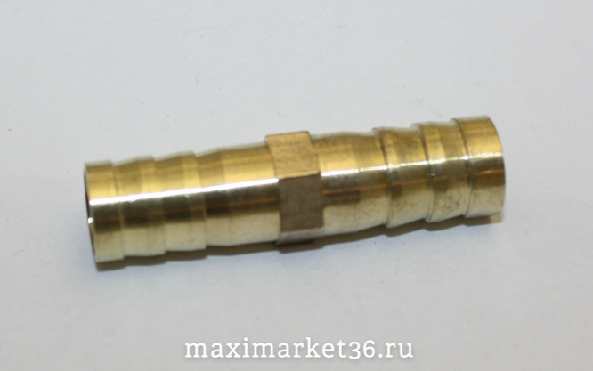 Соединитель-трубка латунь с ёршиком D=16 PR-0078