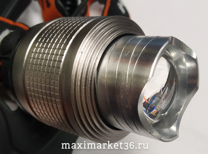 Фонарь налобный аккумуляторныйLEDзарядкаUSB +ZOOM 1L.2*18650 ПатриотPT-FLG06 0447