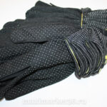 Перчатки НЕЙЛОН  нити (ЧЁРН.С ТОЧКОЙ+серые крас син .) (12 в упак) СН МЕГ