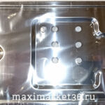 Рамка номера нерж. сталь 100% с противошум. прокл. и узким полем 027