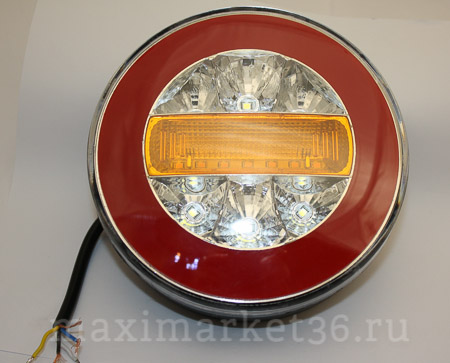 Фонарь задн(YP-158) 4 функции (габарит,сто-сигнал,поворотник,задний ход) D=140мм LED 24В ( DCD-020)