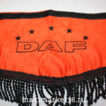 Ламбрекен с надписью "DAF" БОРДОВЫЙ с ВЫШИВКОЙ с кисточ. (лоб.и бок окна) ПОЛЬША
