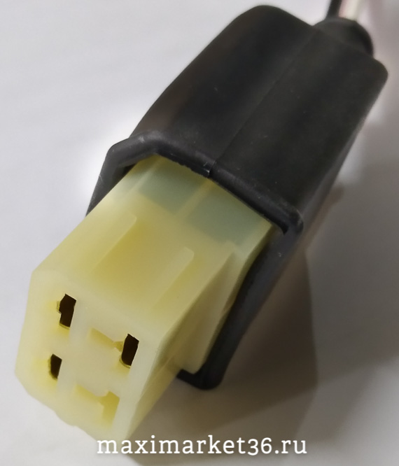 Разъём проводки 4- ой с проводами 6,3 МАМА (задний фонарь УАЗ) с пыльником ЗАВОД