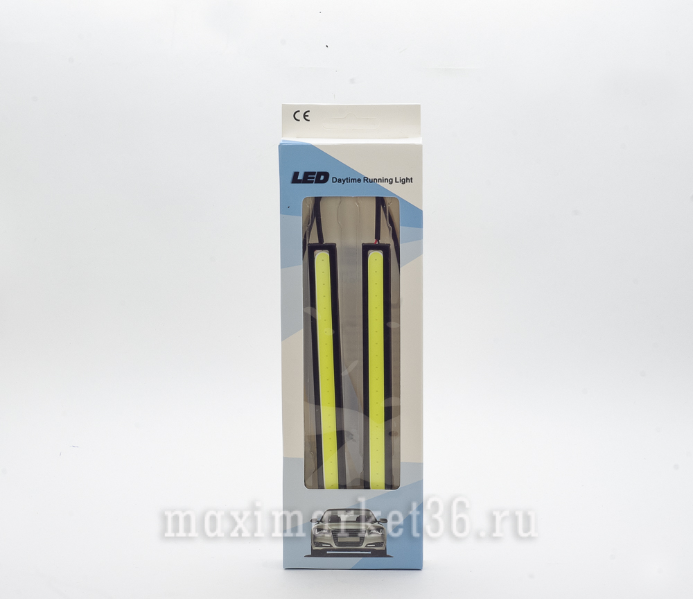 Фары диодные-ходовые огни COB керам.сплош.диод17см ЧЁРН корп0COB 12V 5.2Вт 1217к(MZ0009 MZ0011