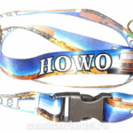 Шнурок-держатель на шею "HOWO" модный с металлическим карабином