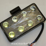 Фара диодная-ходов. огни FP (аналог 011) 1шт 24Вт 8 COB + ЛИНЗЫ 4D диодовТОНКАЯ PF-024 (ближ+дальн)