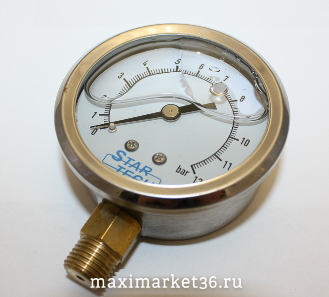 Манометр MB 14H Виброустойчивый (Гидро) ножного насоса (компрессора)PR-0506