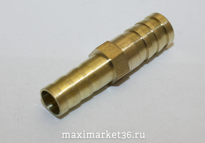 Соединитель-переходник латунь. с ёршиком D=10-12 -6499 PR-0808