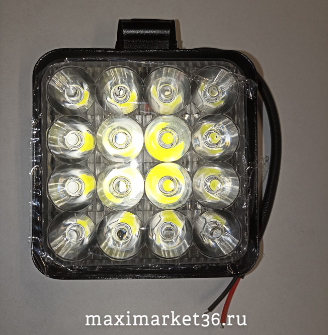 Фара диодная-ходов.огнь( 1 ШТ ) 16 SMD МИНИ 48W 10-30V чёрн.корп 85х85мм (G0086-MINI)М-59(G0001-MINI
