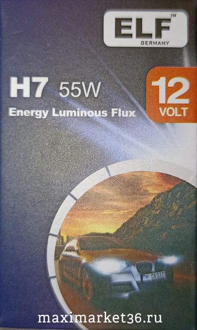 Автолампа H7 (12-55) PX26d 12V ELF (Германия)8711