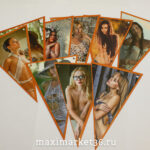 Гирлянда флажки треугольные Девушки+машинки (к-т14шт) 76898 (08286)