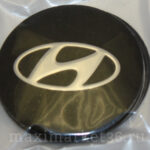 Наклейки на колпак ступицы с эмблемой D=60мм HYUNDAI (4шт) ВЫПУКЛЫЕ ЧЁРНЫЕ