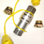 Разъём пневм.нов.образ. FER-RO сталь жёлт. (d=16) 00904 (М)  М16х1,5  (муфта разрывная)