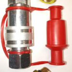 Разъём пневм.нов.образ. FER-RO сталь красный. (d=16) 00905 (М)  М16х1,5  (муфта разрывная)