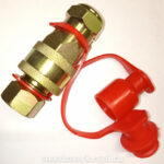 Разъём пневм.нов.образ. FER-RO сталь красн. (d=22) DA-NP145  (М)  М22х1,5 (муфта разрывная)