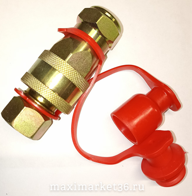 Разъём пневм.нов.образ. FER-RO сталь красн. (d=22) DA-NP145 (М) М22х1,5 (муфта разрывная)