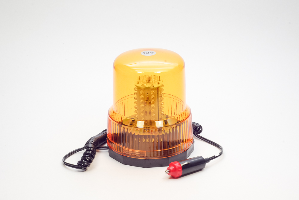 Маяк проблесковый 24В, магнит+стационар. жёлтый (стакан h=150мм,d=125мм) -3375 DA-01823