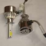 Лампа LED Headlight С6 диодн H1 3800 LM (12-24V) ПАРА в БЕЛ короб (C6) c вентилятором 36W 8--48V