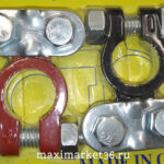 Клемма аккум латунь блистер деш. IN-038 красно-чёрные