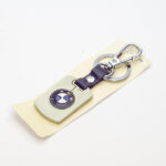 Брелок 024 на ключ металлический ЗОЛОТО на кожаной подвеске с объёмным логотипом BMW (1199)