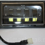 Фара диодная-ходов.огни4 COB диод+ЛИНЗЫ 40W 8-30 В(КОМПЛ)на2110,Камаз2110-LED/2110-LED-T/2111-LED-T