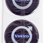 Наклейки на колпак ступицы с эмблемой VOLVO (4шт) силикон