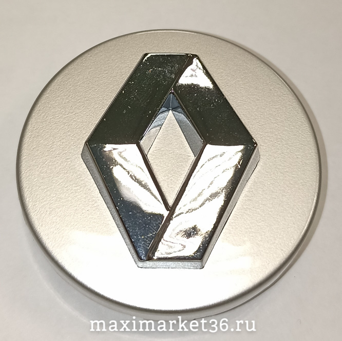 Колпак ступ. на иномар.D=56 (компл 4шт)с хромир. 3D логотипом RENAULT декорат в пакете