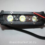 Фара диодная-ходов. огни 3 COB диодов 8-30 В (плоск) CA-9W Pro Т 9W (M-18)