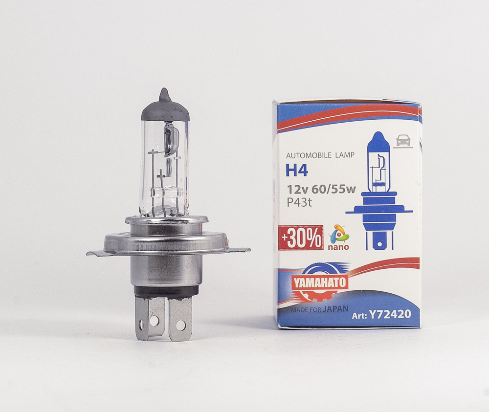 Автолампы H4 (12-60/55) P43t- YAMAHATO